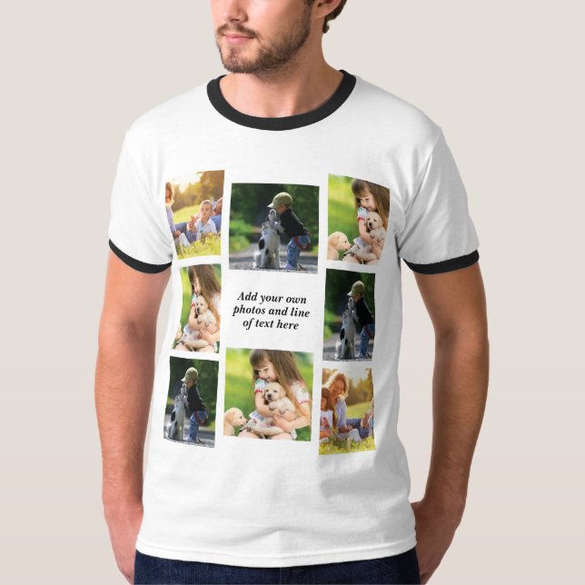 Make your own photo collage and text   T-Shirt (Front)