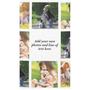 Make your own photo collage and text   tablecloth