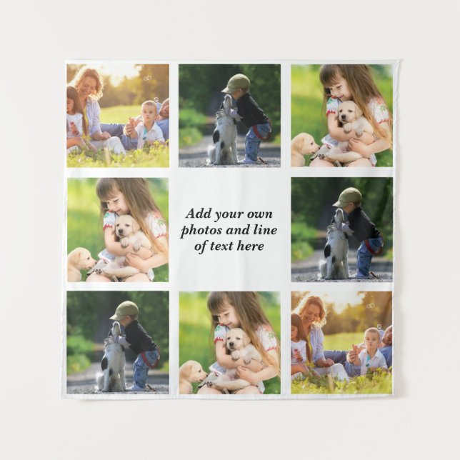 Make your own photo collage and text  tapestry (Front)