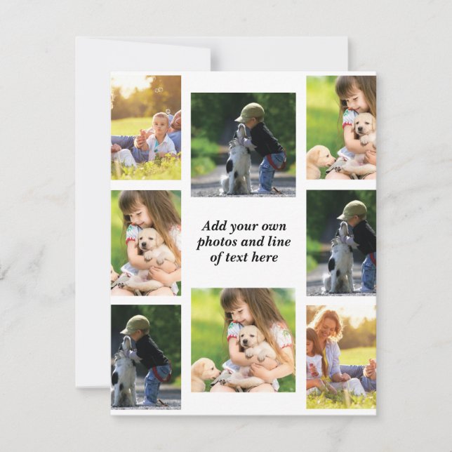Make your own photo collage and text  thank you card (Front)