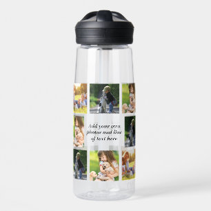 Make your own photo collage and text  water bottle