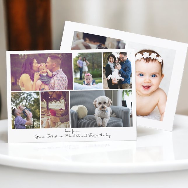 Make Your Own Photo Collage Personalised Card (Make Your Own Photo Collage Personalized Card from Ricaso. Also available to download. add photos)