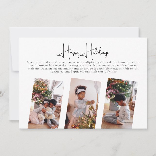 Make Your Own Photo Collage Personalised Christmas Holiday Card (Front)