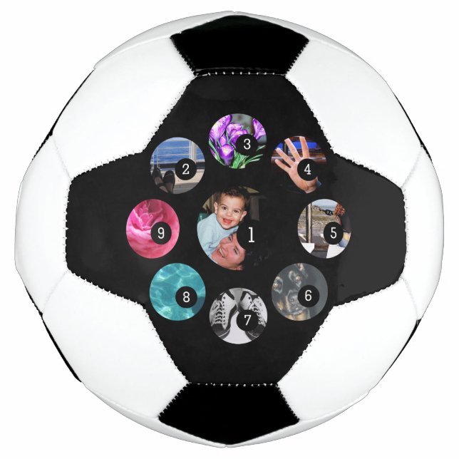 Make your own photo decor easily with 9 images football (Front)