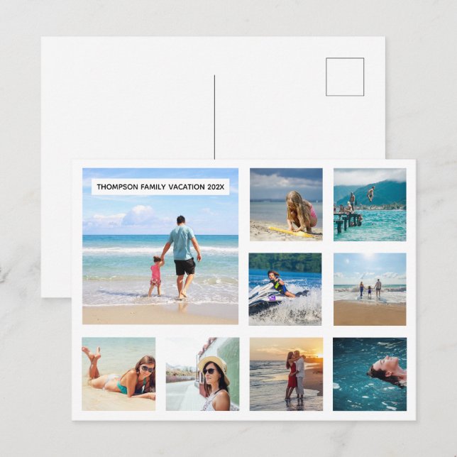 Make Your Own Postcard with Your Vacation Photos (Front/Back)