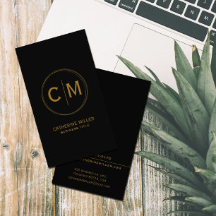 Make Your Own Professional, Gold and Black Business Card