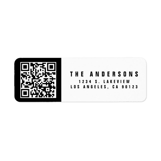 Make your own QR Code | Modern Return Address (Front)