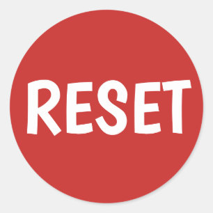 Make Your Own Reset Button Classic Round Sticker