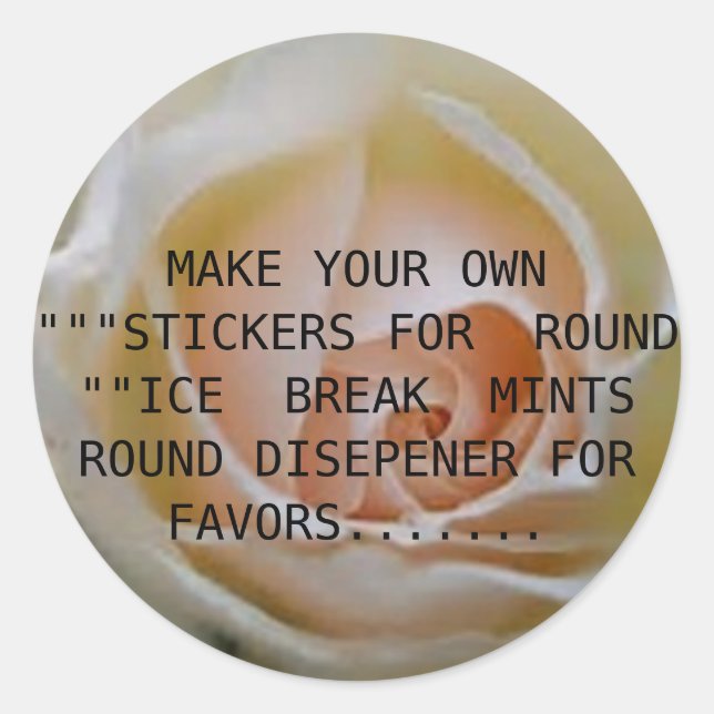MAKE YOUR OWN ROUND STICKER FOR  ICE MINTS DISPENS (Front)