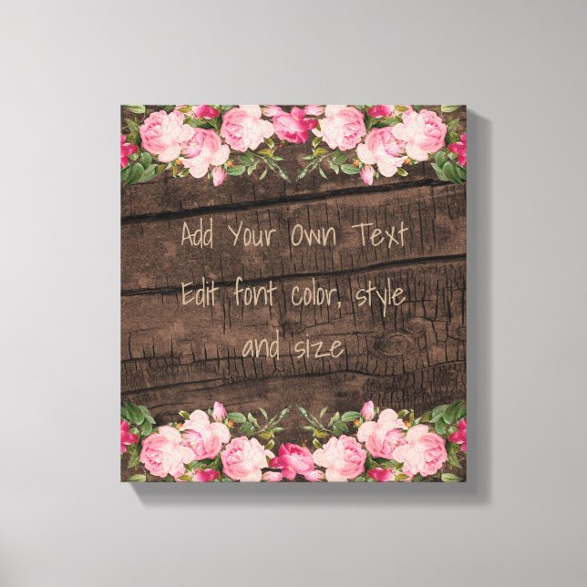 Make your own rustic chic canvas print (Front)