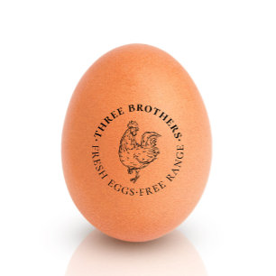 Make Your Own Rustic Round Chicken Egg Stamp