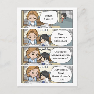 Make Your Own Script Mother's Day Postcard Comic