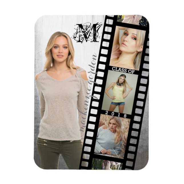 Make Your Own Senior Portrait Class of 2018 Frame Magnet (Vertical)