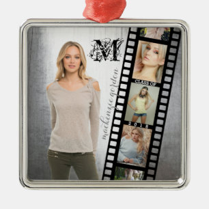 Make Your Own Senior Portrait Retro Film Negative Metal Tree Decoration