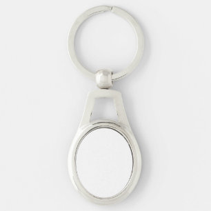Make Your Own Silver Colour Metal Oval Key Chain