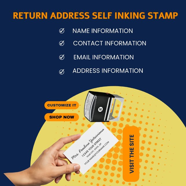 Make your own Simple return address  Self-inking Stamp (Creator Uploaded)