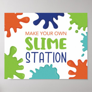 Make your own slime sign for slime birthday