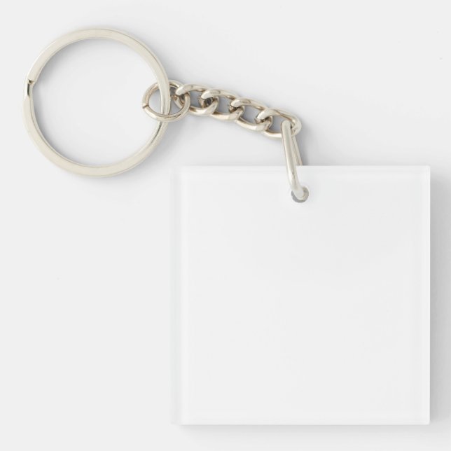 Make Your Own Square Single Sided Acrylic Keychain (Front)