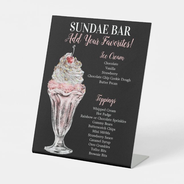 Make Your Own Sundae Bar Sign (Front)