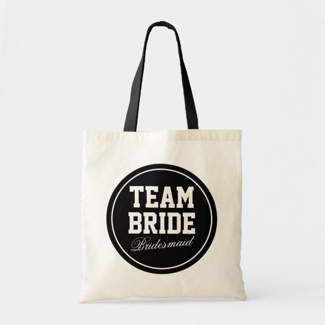 Make your own Team Bride tote bags | wedding party (Front)