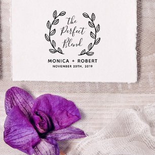 Make Your Own The Perfect Blend Botanical Wedding Rubber Stamp