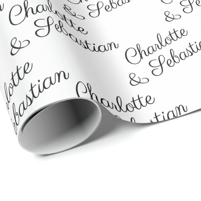 Make your own typography personalised wrapping paper (Roll Corner)