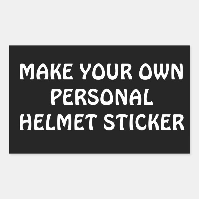 MAKE YOUR OWN UNIQUE HELMET STICKER (Front)