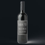 Make your own Vintage Thank you On Chalkboard Wine Label<br><div class="desc">Make your own Vintage Thank you On Chalkboard design. Make sure to edit the text to your needs.</div>