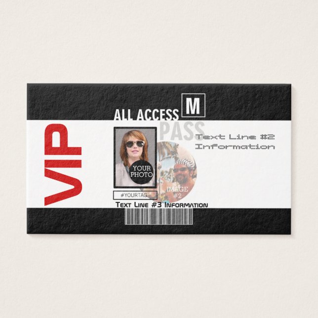 Make Your Own VIP Pass 8 ways to Personalise (Front)