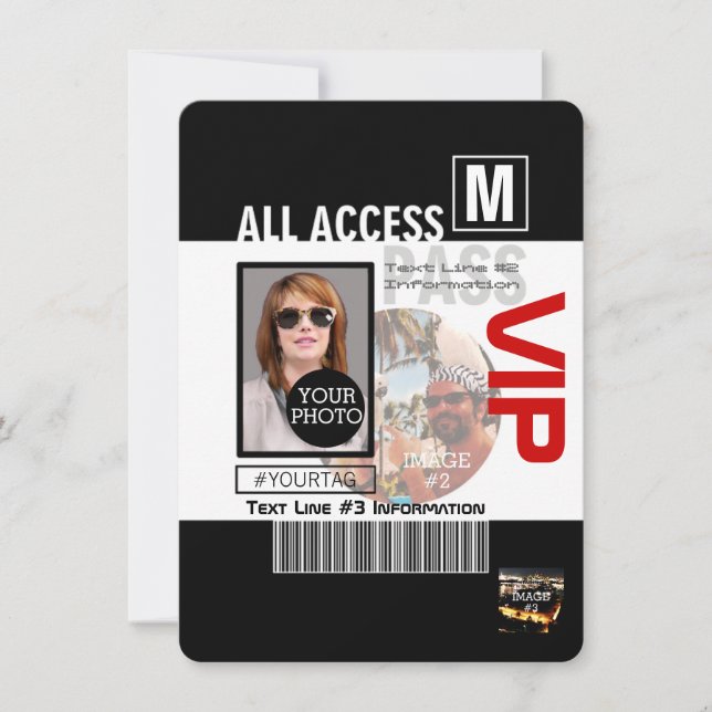 Make Your Own VIP Pass 8 ways to Personalise (Front)