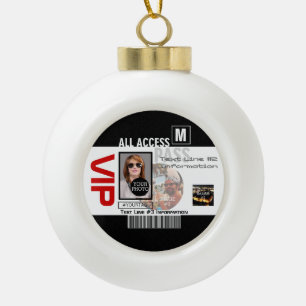 Make Your Own VIP Pass 8 ways to Personalise Ceramic Ball Christmas Ornament