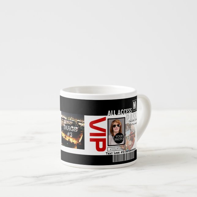 Make Your Own VIP Pass 8 ways to Personalise Espresso Cup (Front Right)