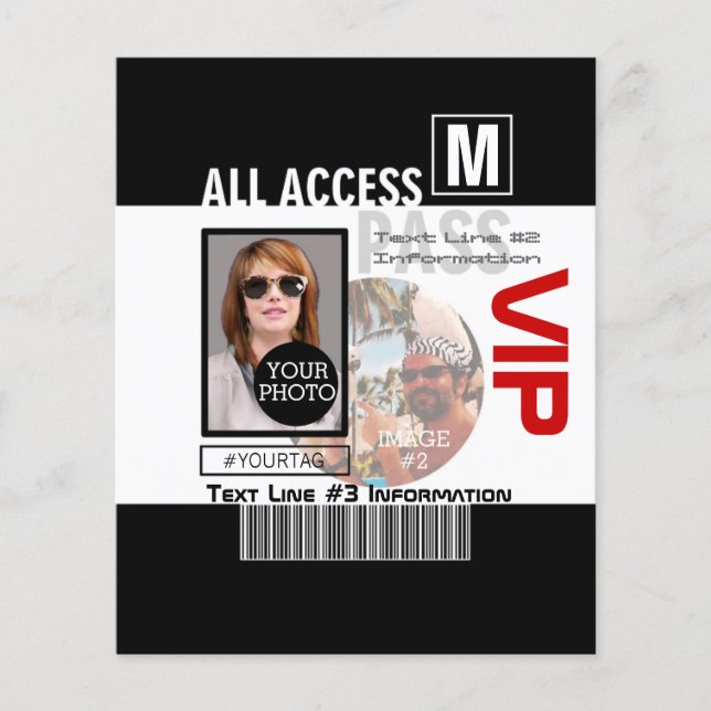 Make Your Own VIP Pass 8 ways to Personalise Flyer (Front)