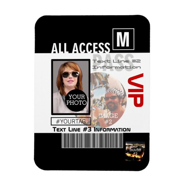 Make Your Own VIP Pass 8 ways to Personalise Magnet (Vertical)