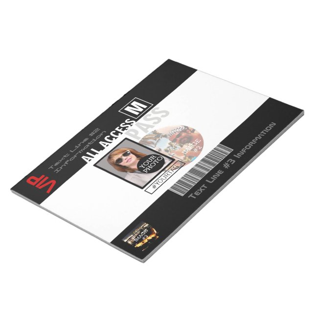 Make Your Own VIP Pass 8 ways to Personalise Notepad (Angled)
