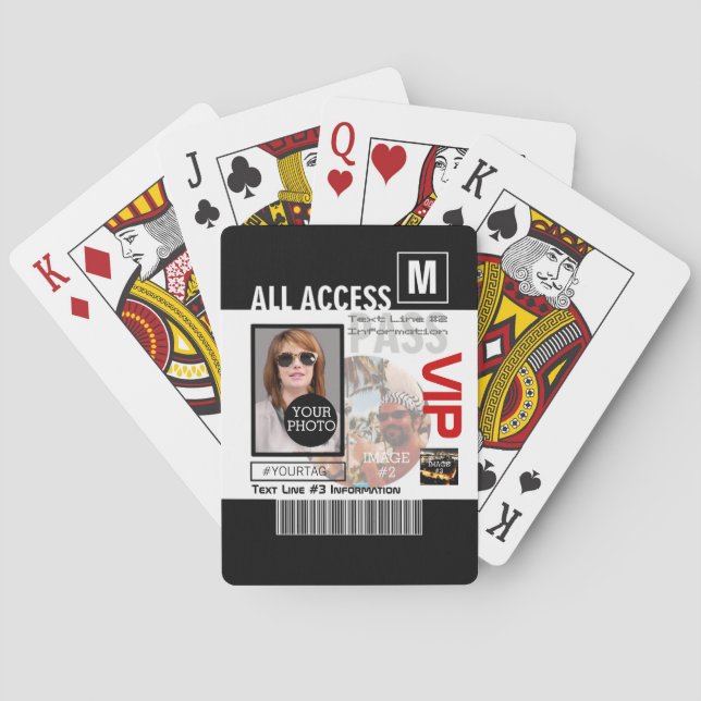 Make Your Own VIP Pass 8 ways to Personalise  Playing Cards (Back)