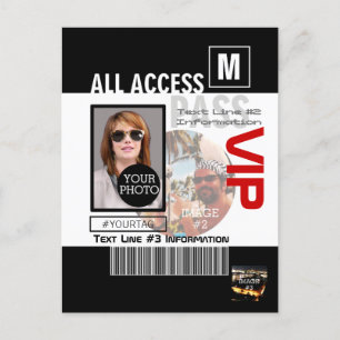 Make Your Own VIP Pass 8 ways to Personalise Postcard