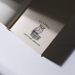 Make Your Own   Wise Owl   From The Library Of Sel Self-inking Stamp