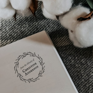 Make Your Own Wreath From The Library Of  Self-ink Self-inking Stamp