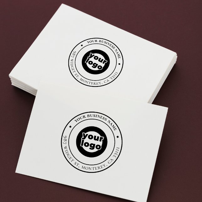 Make Your Professional Round Business Custom Logo  Self-inking Stamp (Creator Uploaded)