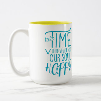 Make Your Soul Happy Two-Tone Mug