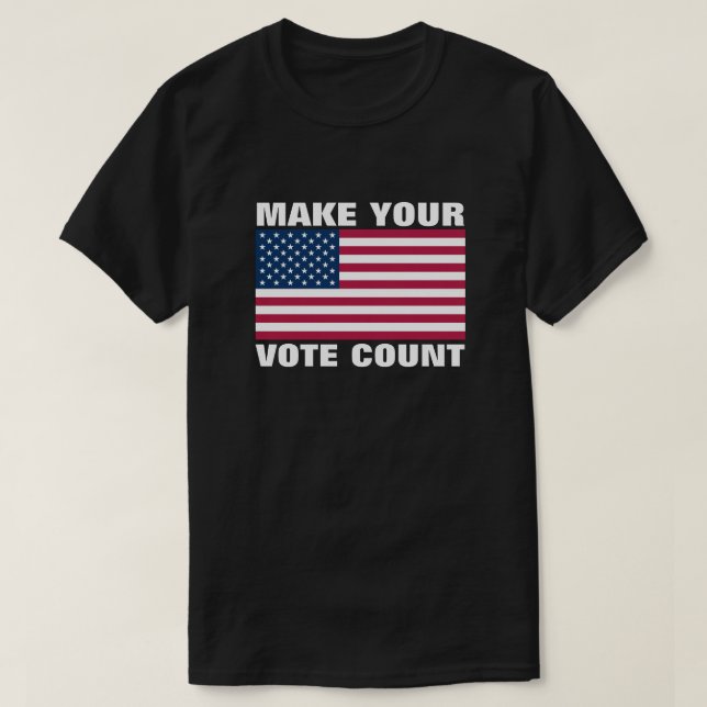 Make Your Vote Count Joe Biden Artwork 1 US Flag T-Shirt (Design Front)
