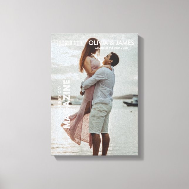 Make yourself a cover star! Valentine's Day Gift Canvas Print (Front)