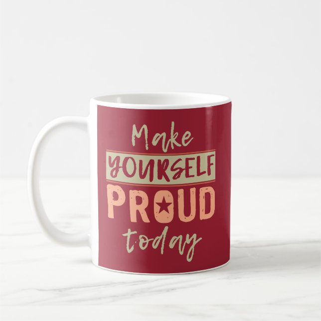 “Make Yourself Proud” custom monogram mugs (Left)