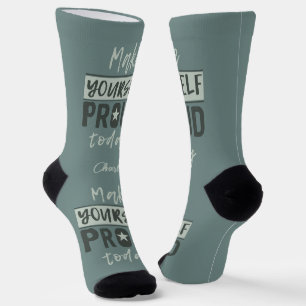 “Make Yourself Proud” custom name Socks