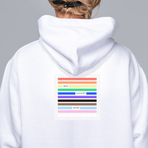 Make Yourself Proud Rainbow Redaction Pride 2026 Hoodie