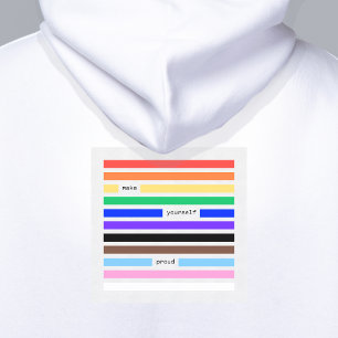 Make Yourself Proud Rainbow Redaction Pride 2026 Hoodie