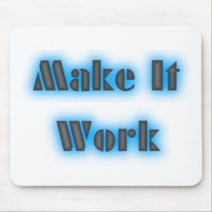 makeiworkBLUE3BIGGER Mouse Mat