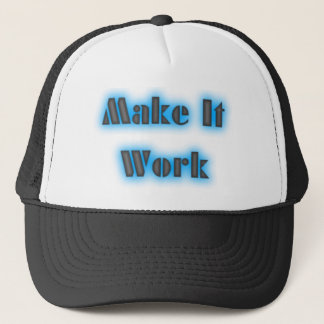 makeiworkBLUE3BIGGER Trucker Hat