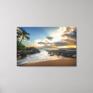 Makena Beach Cove Sunset Canvas Print